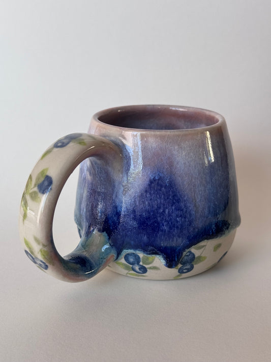 Blueberry Mug with Dark Blue Glaze