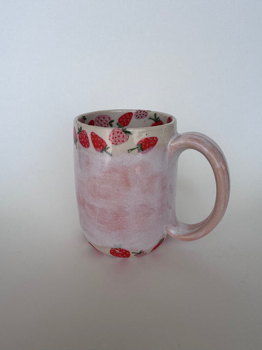 Strawberry Mug Light PINK 14oz