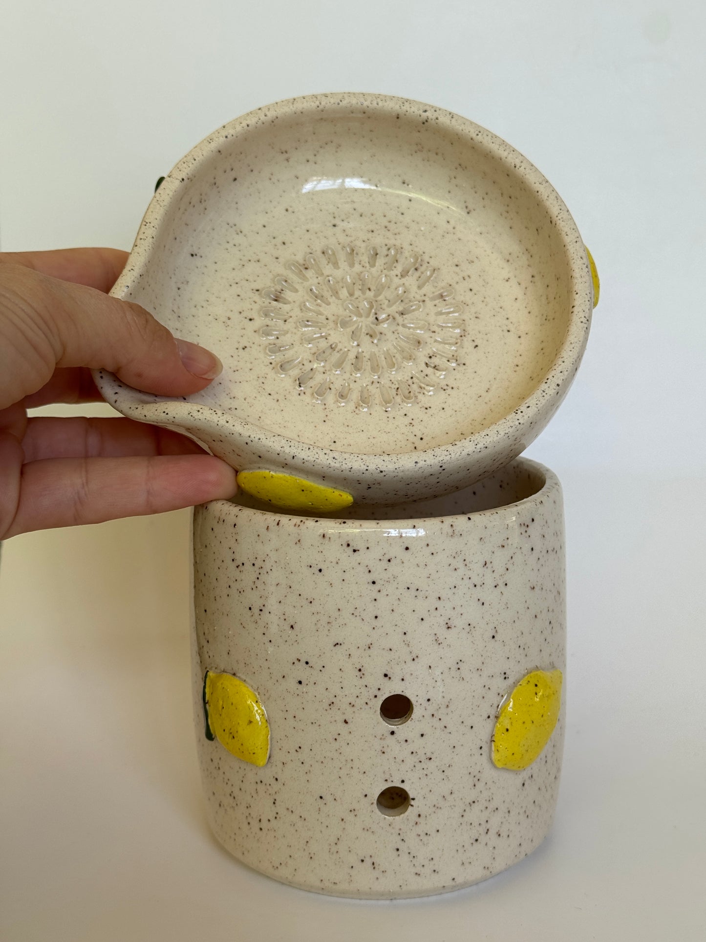 Garlic/Ginger Keeper and Grater Lemon