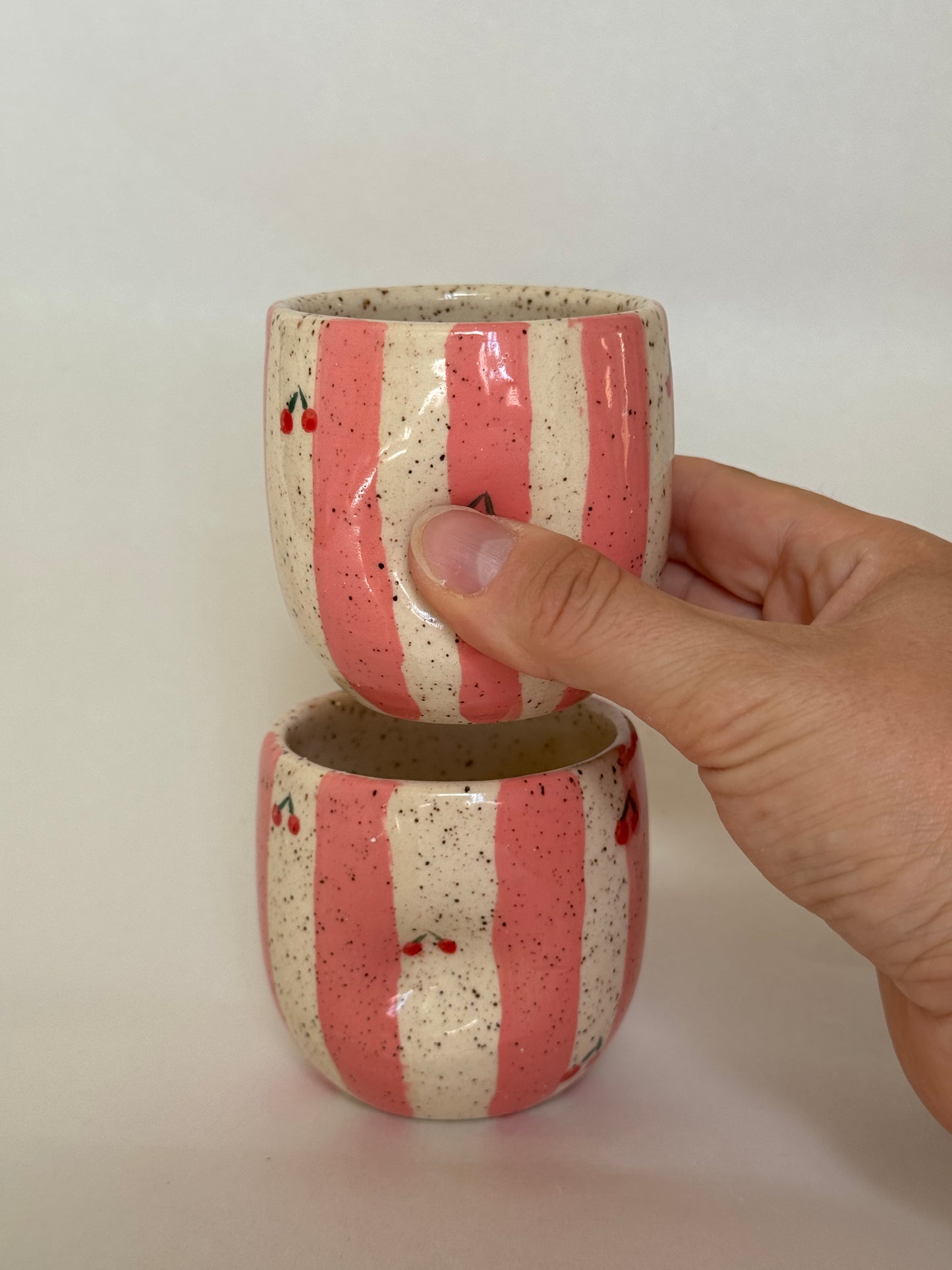 Cherry Pinched Espresso Cup