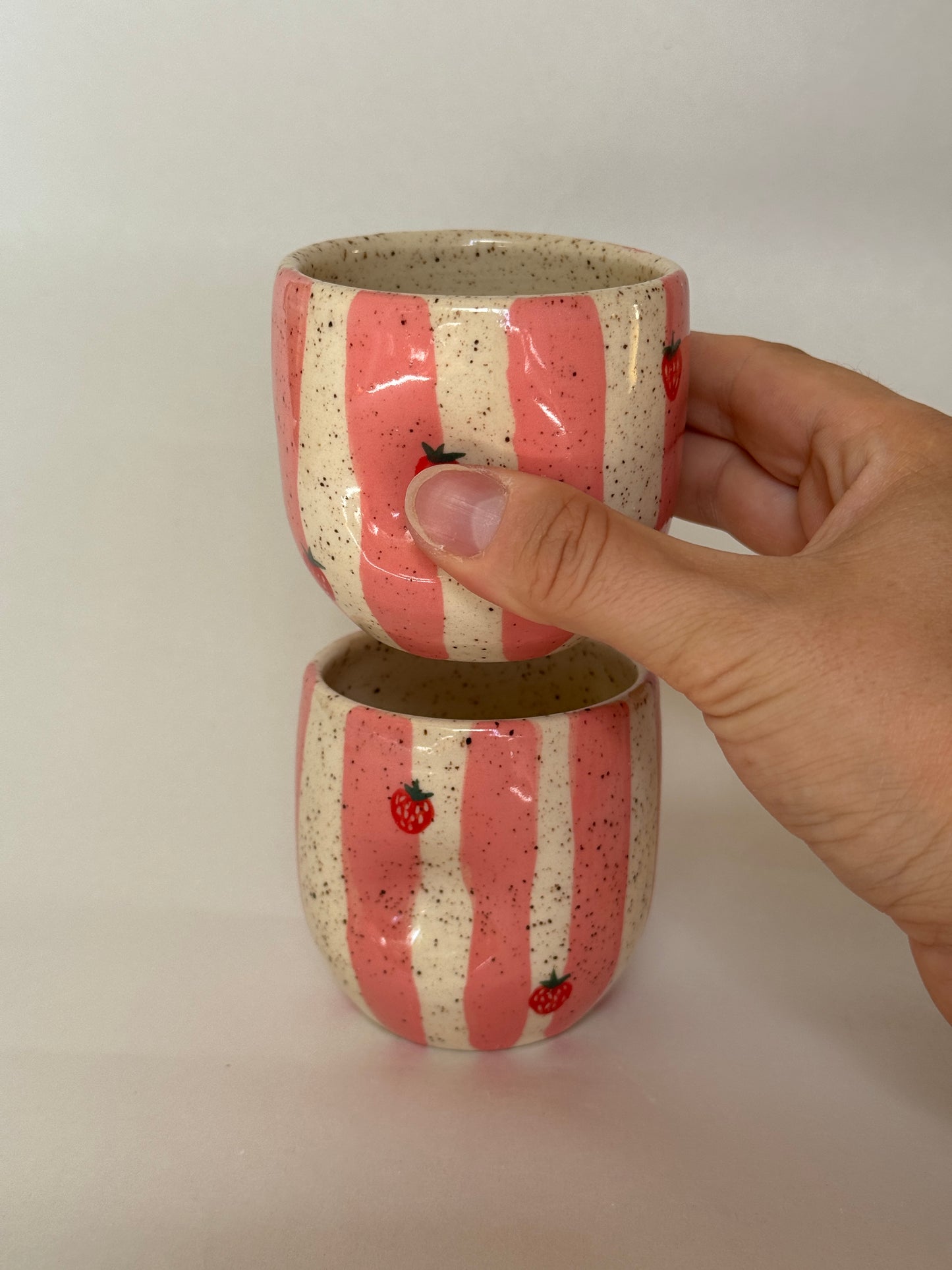 Pinched Espresso Cup Strawberry
