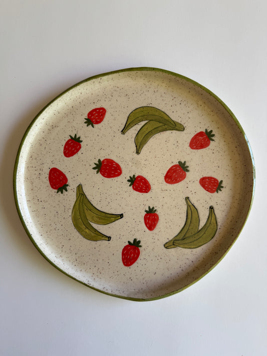 Plate Banana/Strawberries (10 inch)