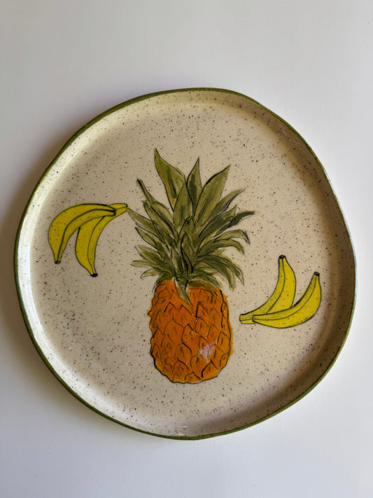 Plate Pineapple/Banana (10inch)