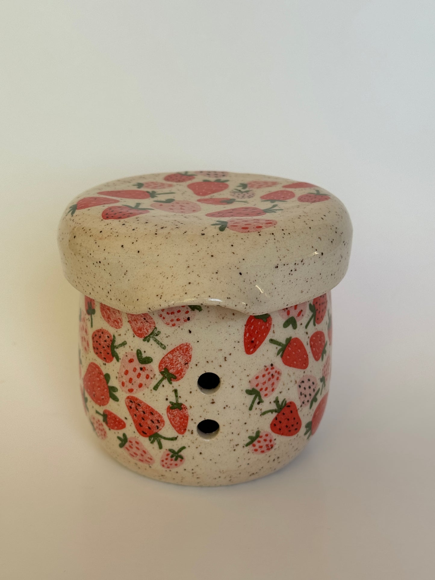 Garlic Keeper and Grater Strawberry