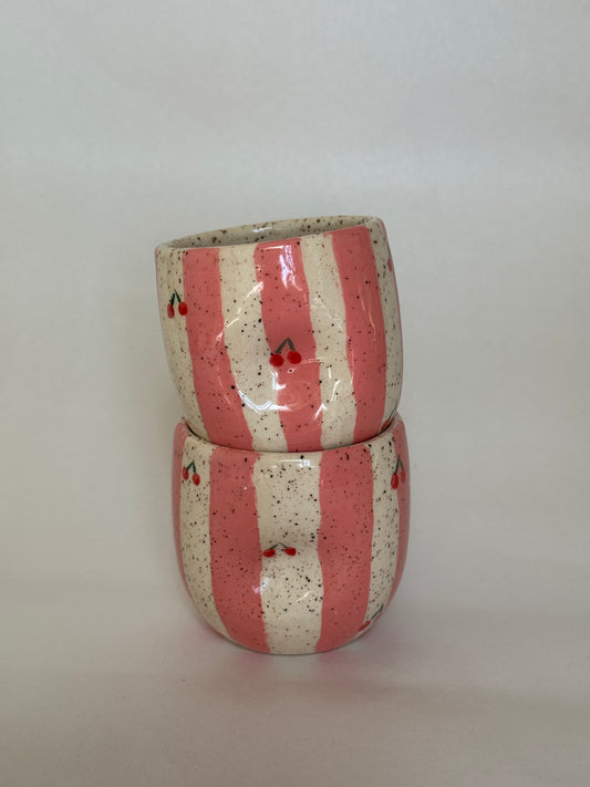 Cherry Pinched Espresso Cup
