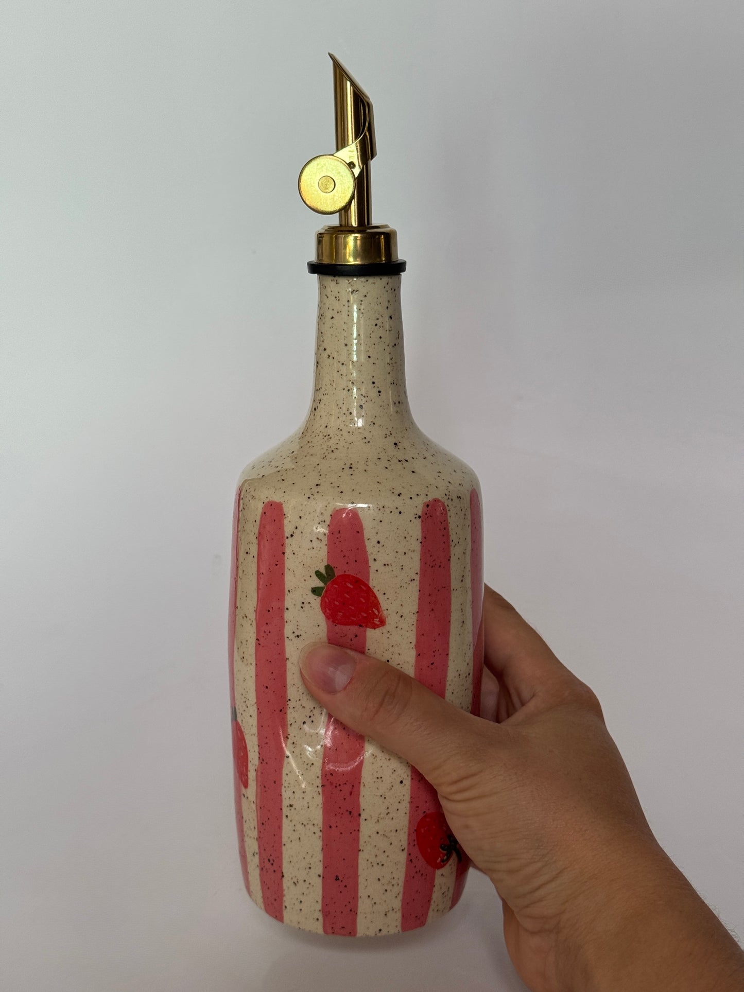 Strawberry/Stripes Oil Dispenser