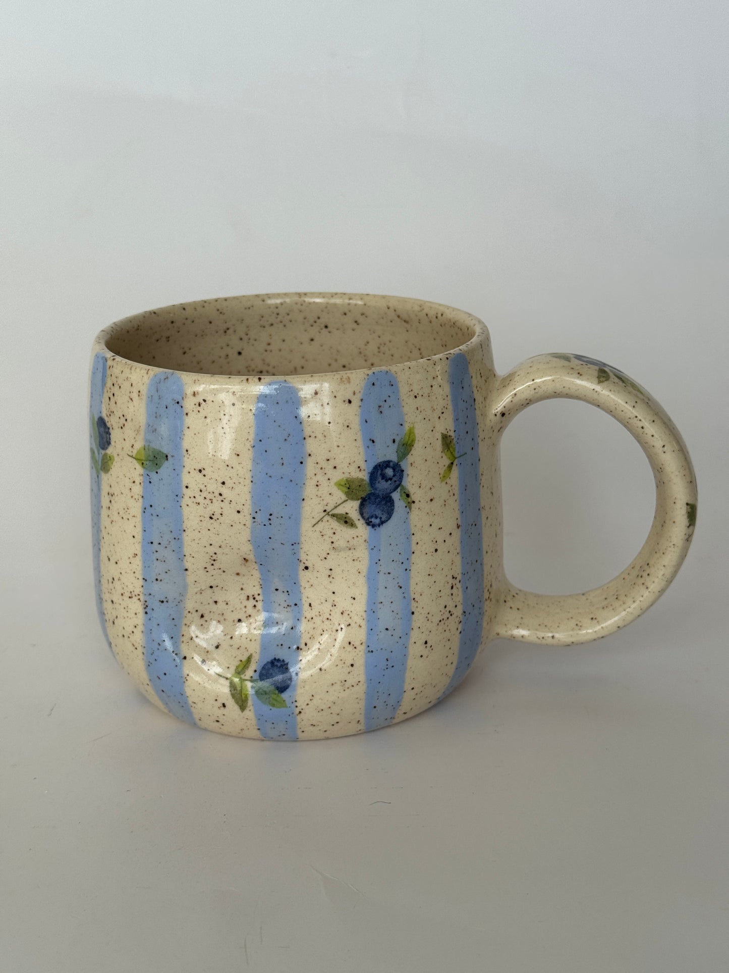 Blueberry/Stripes Pinched Mug
